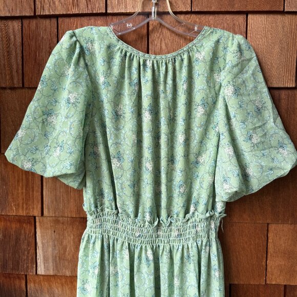 NWT Max Studio London Mint Green Bubble Sleeve Tiered Maxi Dress - Women's XL - Picture 12 of 16